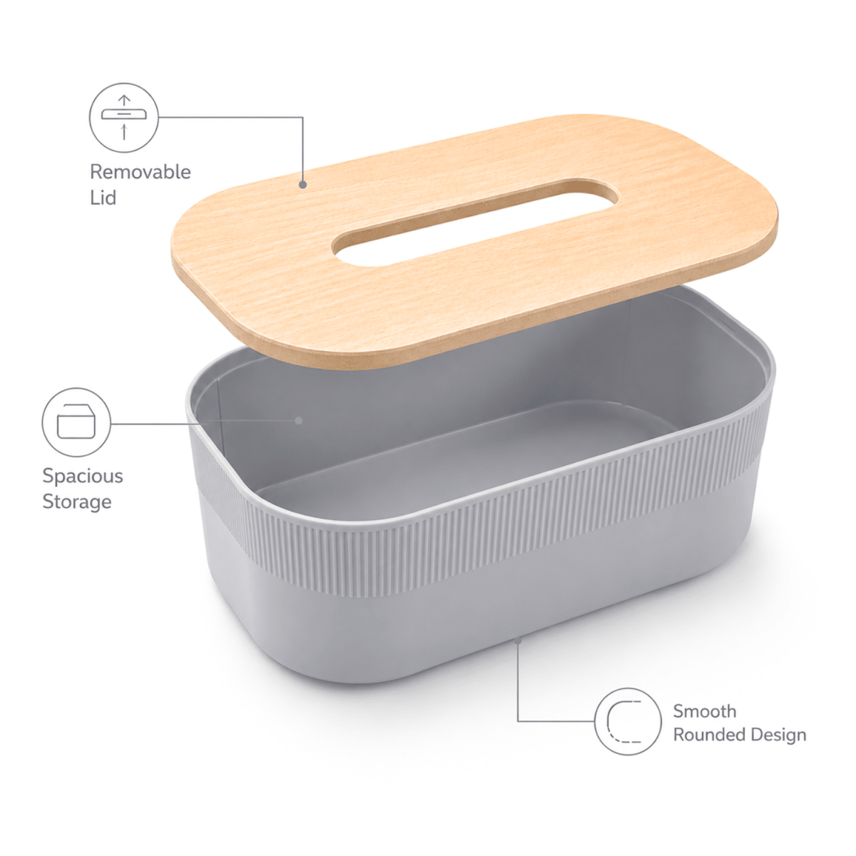 Tissue Paper Holder with Wooden Lid Tissue Paper Holder- Royalkarttissue box