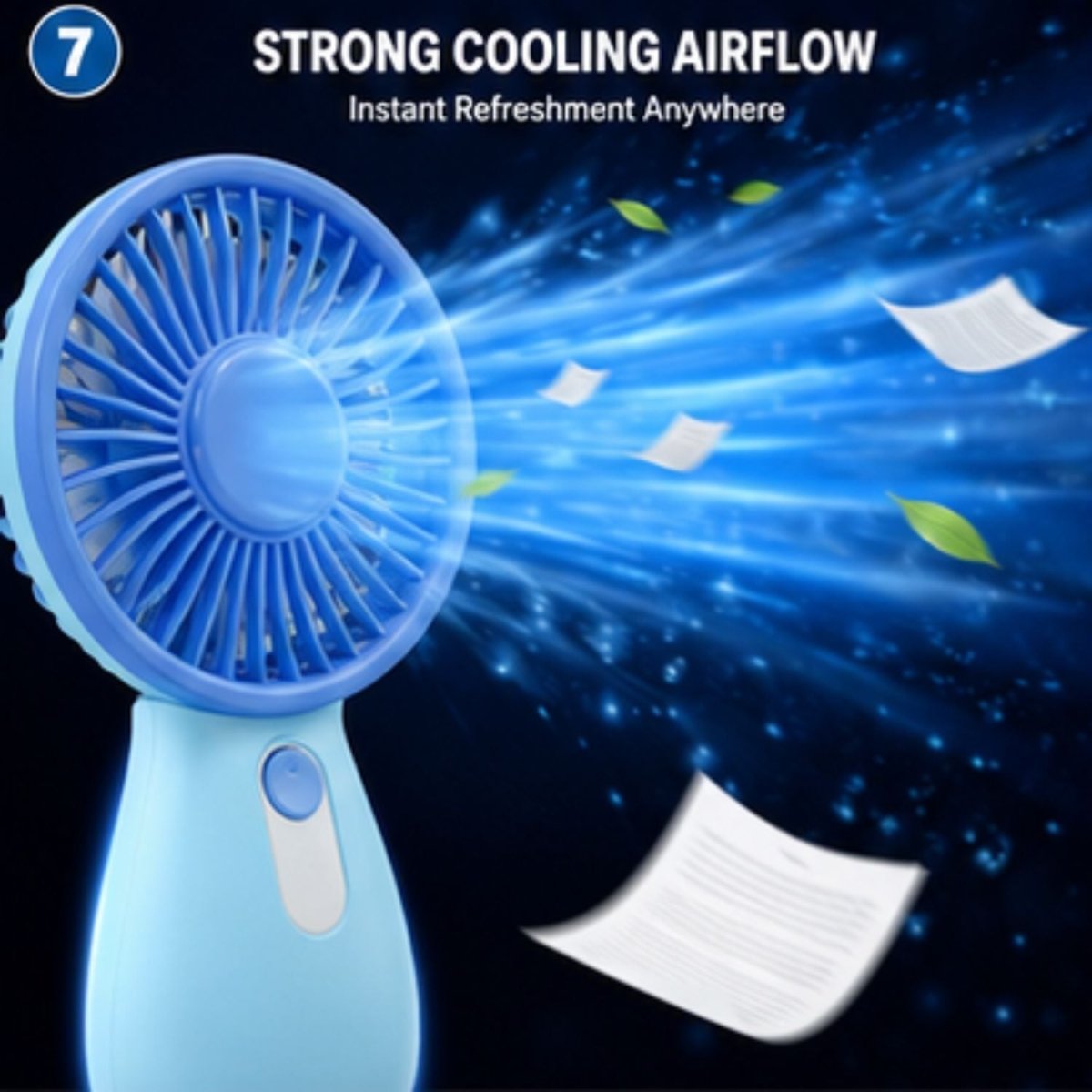 USB Mini Portable Fan Blue USB Fan- RoyalkartUSB Fan
