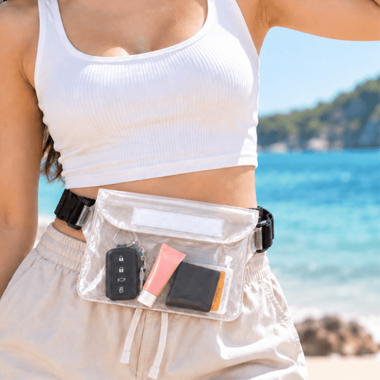 Waterproof Phone Pouch Transparent Mini Dry Bag with Triple Zipper (White) WATERPROOF BAG- #Royalkart#MOBILE ACCESSORIES