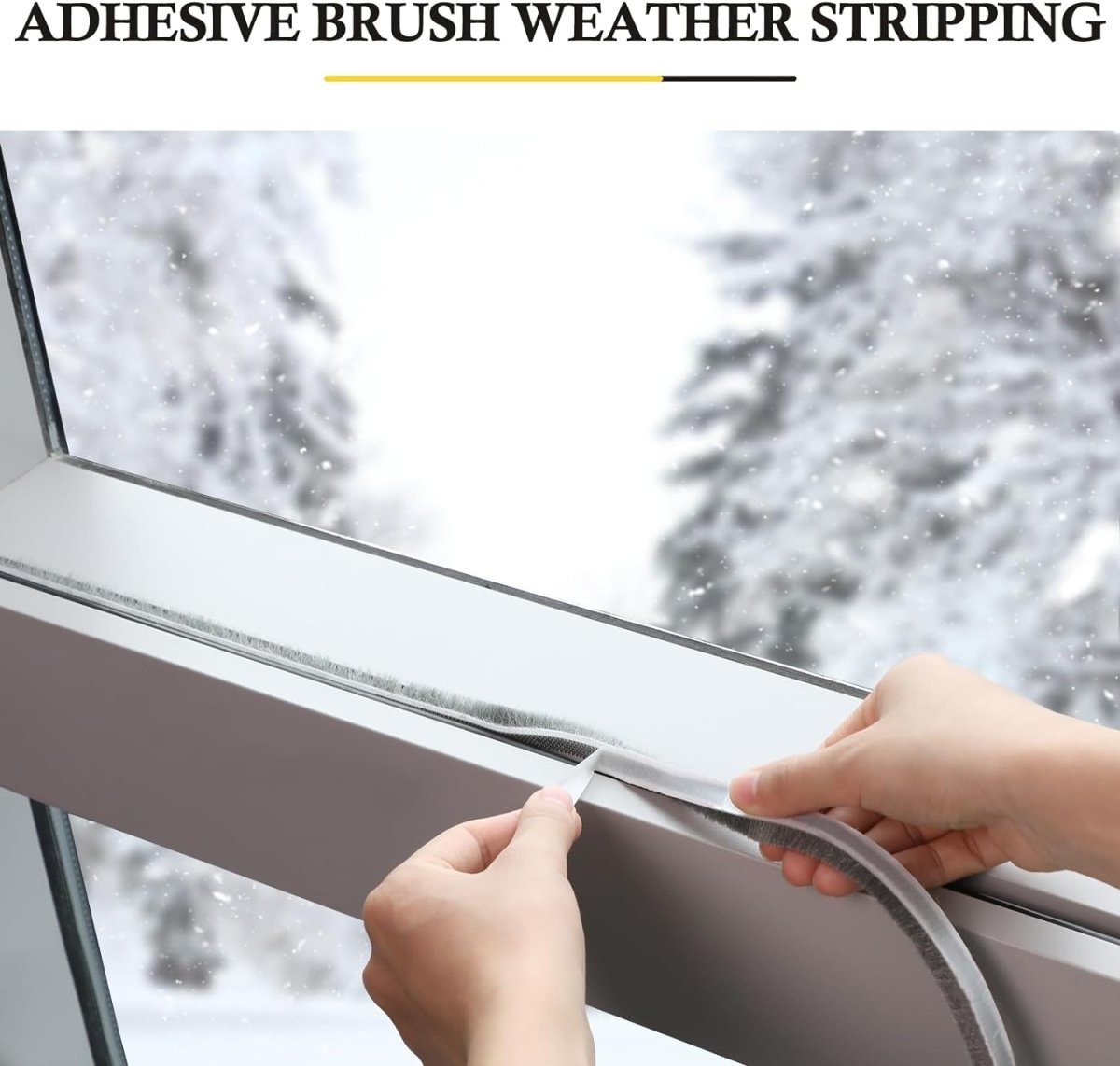 Weather Stripping Brush for Anti - dust, Waterproof Sliding Window/Door Gap Sealing Strip (Grey) Seal Tape - #Royalkart#door window sealing strip