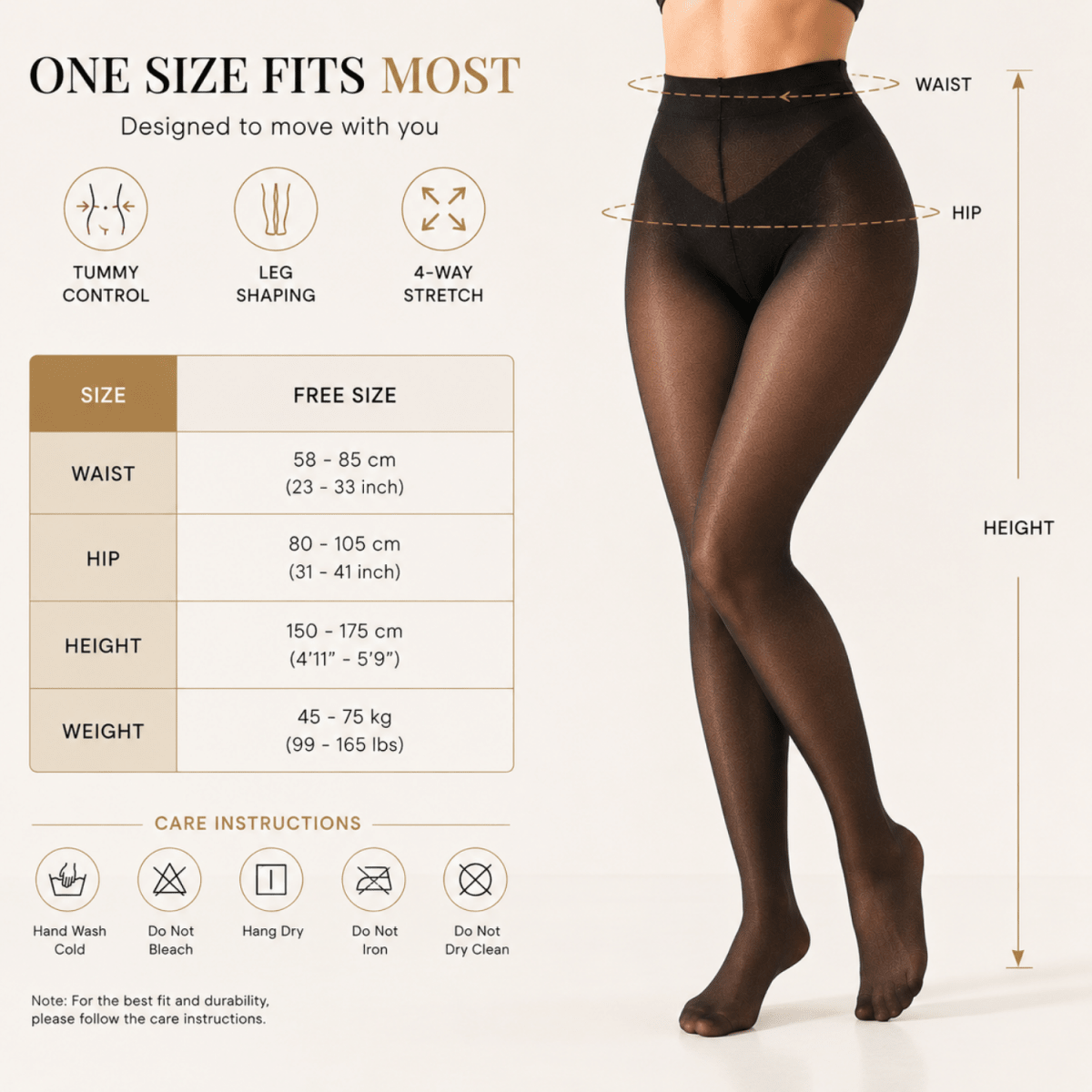 Women's Black High Waist Shaping Stockings (Black) Women's Clothing- #Royalkart#clothes