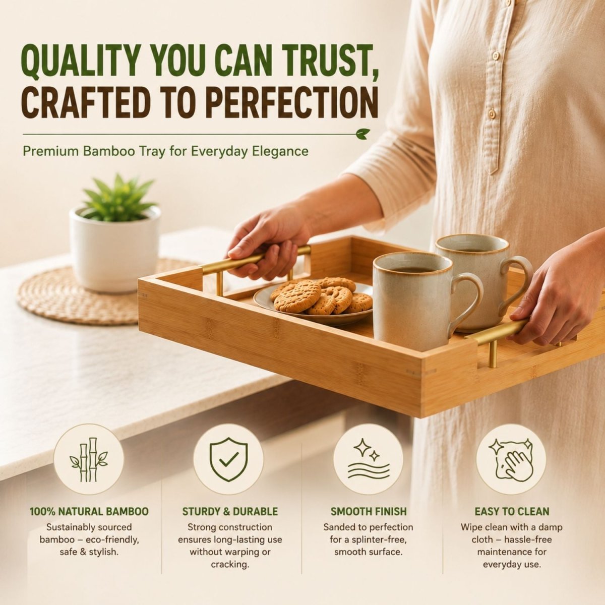 Wood Serving Tray Serving Tray- Royalkartserving tray