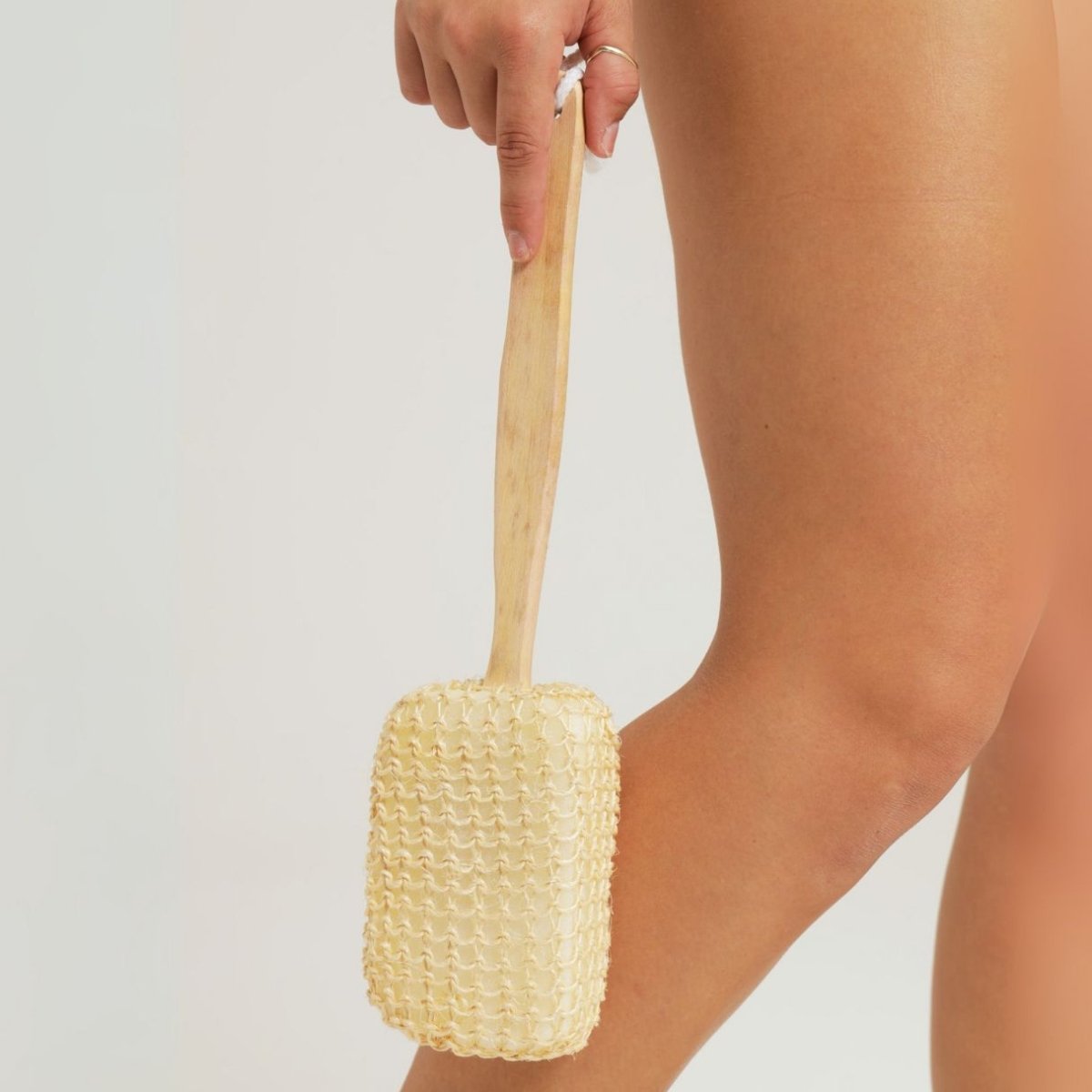 Wooden Bath Brush with Hand Loofah Loofah - Royalkartbath brush