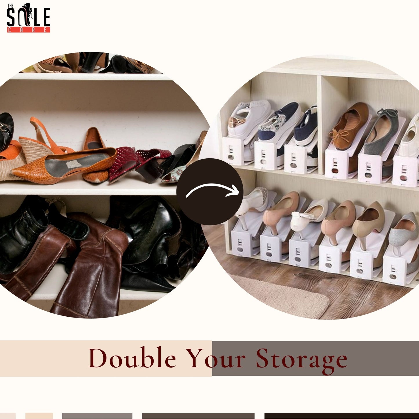 3-Steps Adjustable Shoe Rack Organizer/Stacker- Multicolor Collapsible Shoe Rack- Royalkart - The Urban Store