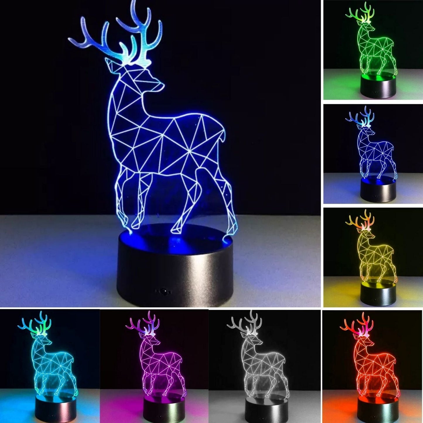 3D Illusion Deer Led Lamp 3D Illusion Led lamp- Royalkart - The Urban Store