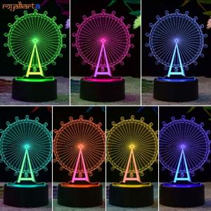 Buy 3D Illusion Ferris Wheel Led Lamp Royalkart