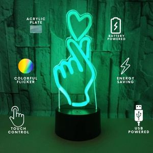 3D Illusion Korean Love Led Lamp 3D Illusion Led lamp- #Royalkart#3D Illusion Led lamp