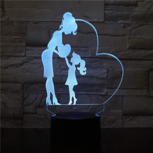 3D Illusion Led Lamp- Mother Daughter 3D Illusion Led lamp- Royalkart - The Urban Store