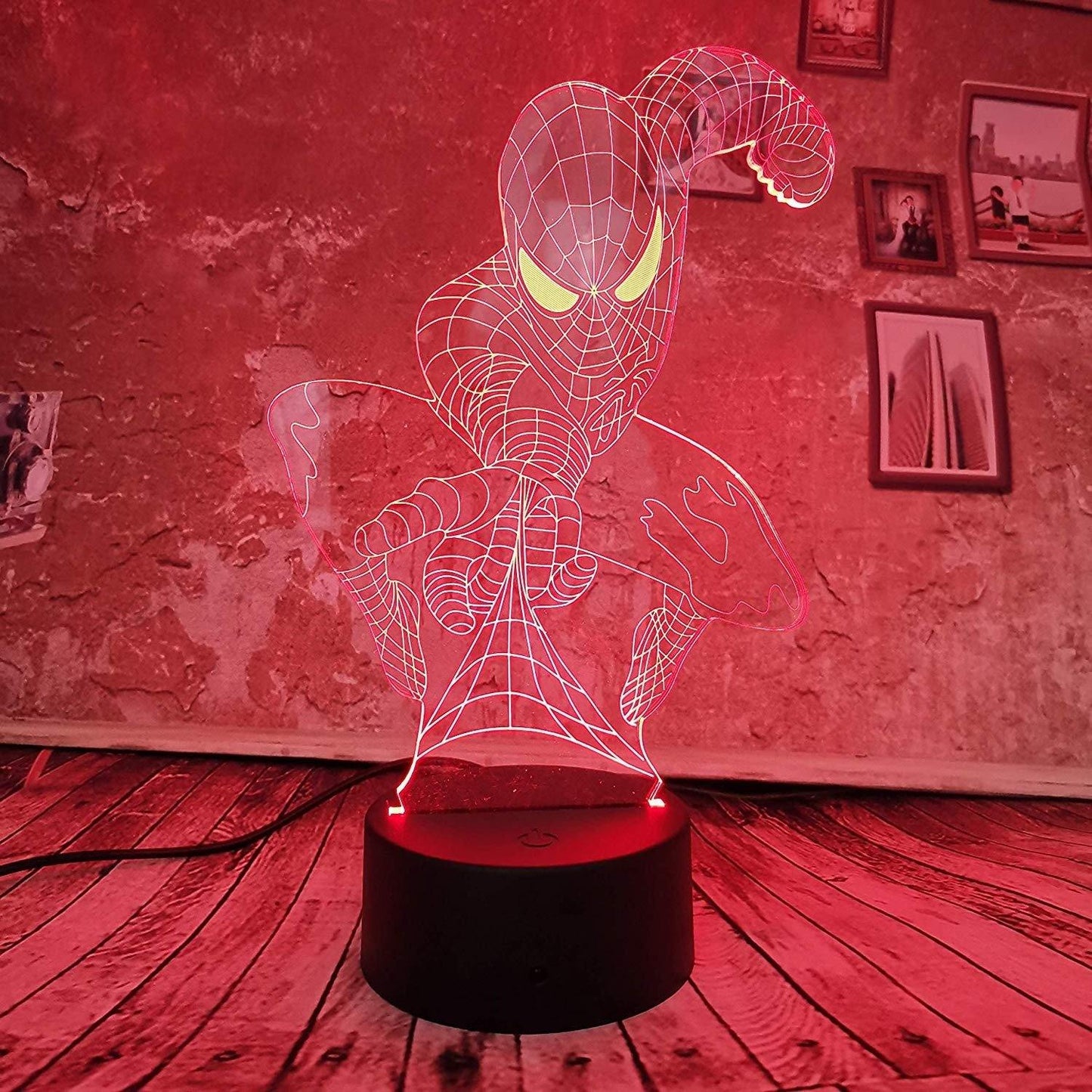 3D Illusion LED Spiderman Lamp 3D Illusion Led lamp- #Royalkart#3d illusion lamp