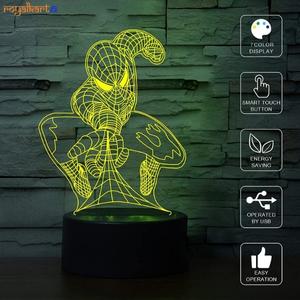 3D Illusion LED Spiderman Lamp 3D Illusion Led lamp- #Royalkart#3d illusion lamp