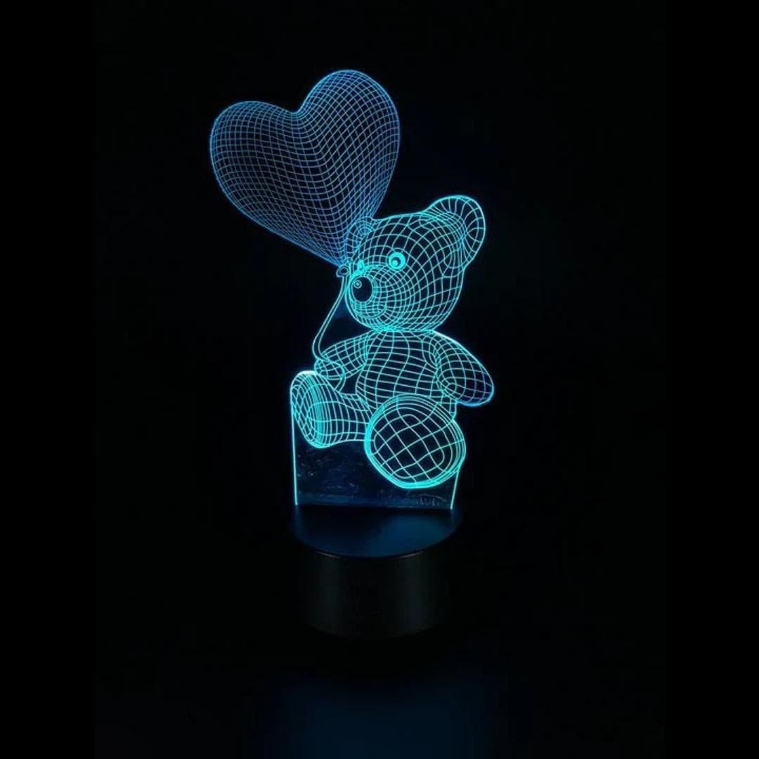 3D Illusion Led Teddy Bear Lamp 3D Illusion Led lamp- #Royalkart#3d illusion lamp