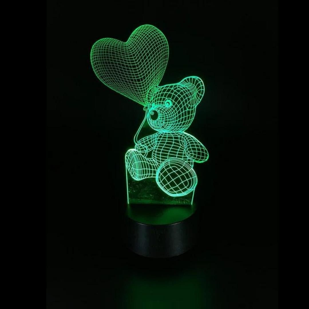 3D Illusion Led Teddy Bear Lamp 3D Illusion Led lamp- #Royalkart#3d illusion lamp