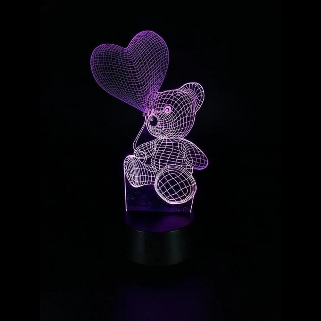 3D Illusion Led Teddy Bear Lamp 3D Illusion Led lamp- Royalkart - The Urban Store