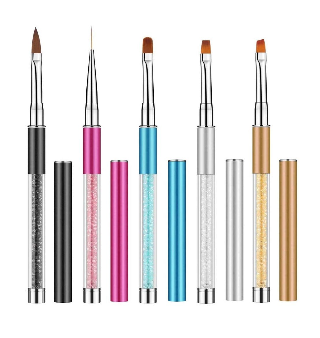 5 PCS UV Gel Nailart Pens Nail Brushes- Royalkart - The Urban Store