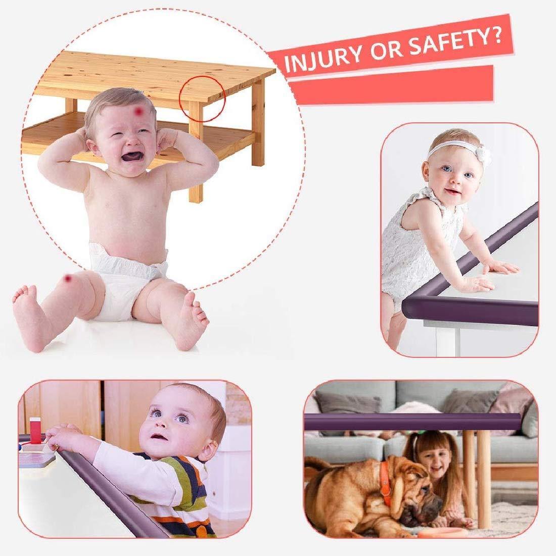 Baby Child Safety Strip Cushion & Corner Guards with Strong Fibreglass Tape (Brown) Royalkart