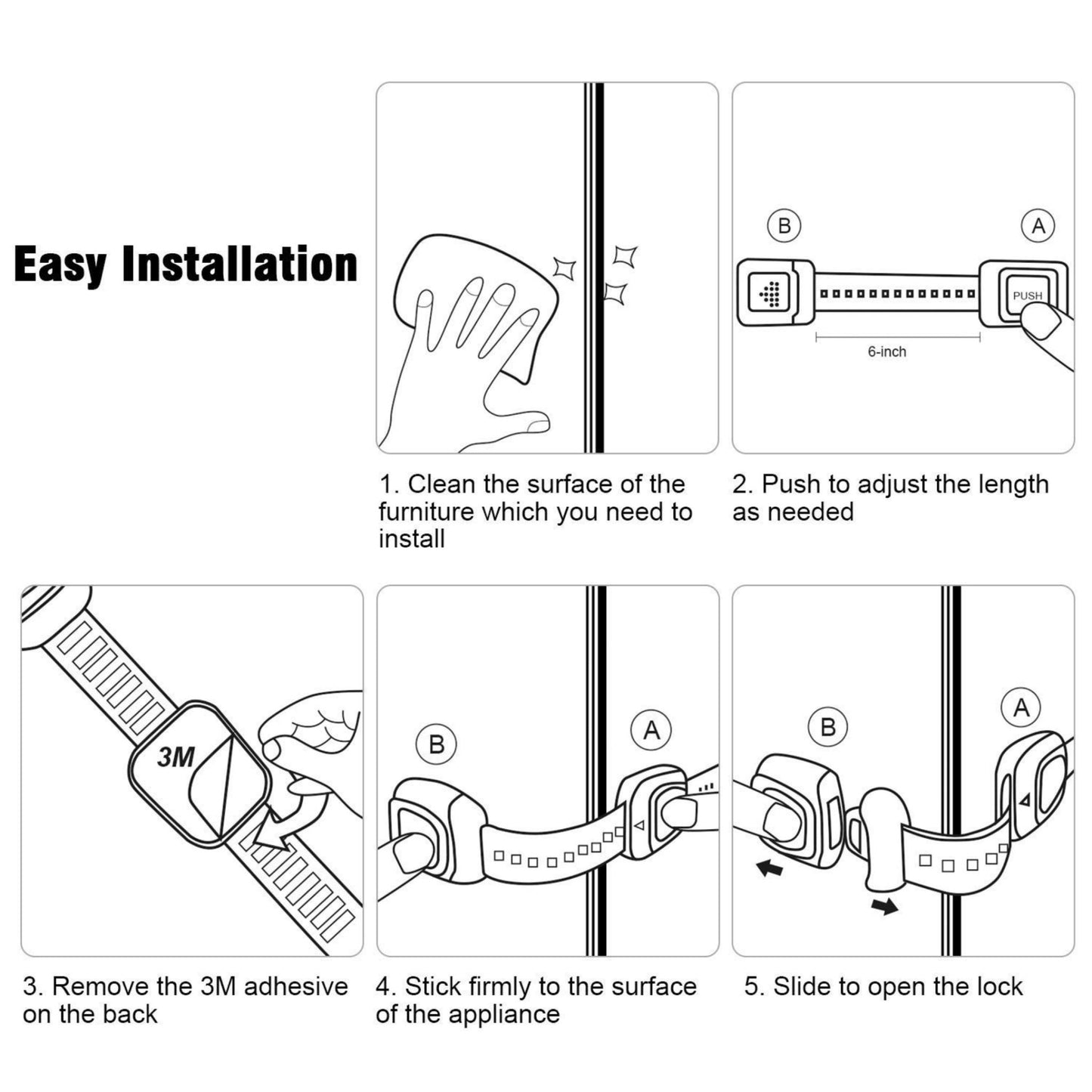 Baby Proofing Cabinet Lock Strap Cabinet Locks & Straps- #Royalkart#cabinet lock