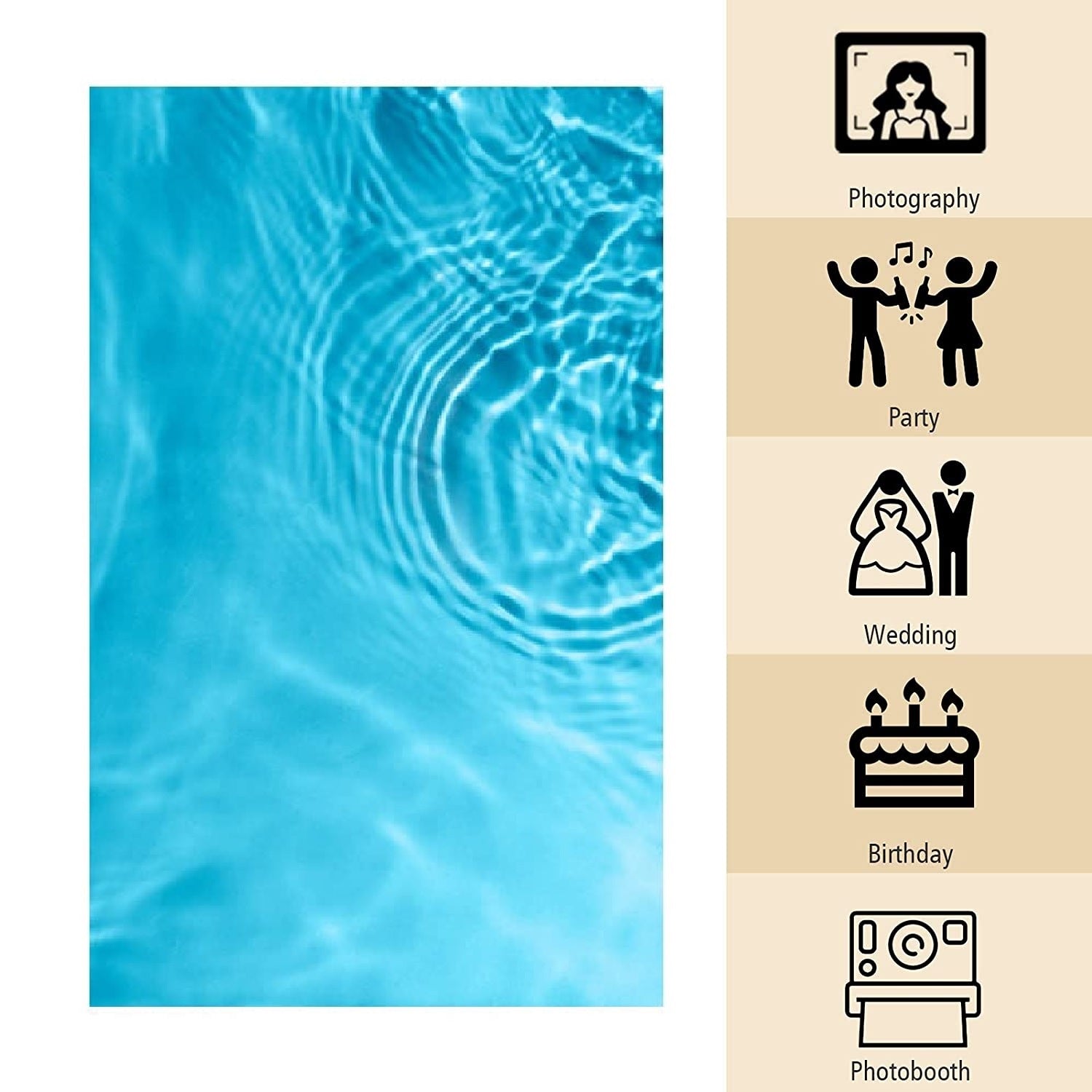 Blue Waves & Yellow Old Wood Print Photography Backdrop (PACK-2) Photography Backdrop- Royalkart - The Urban Store