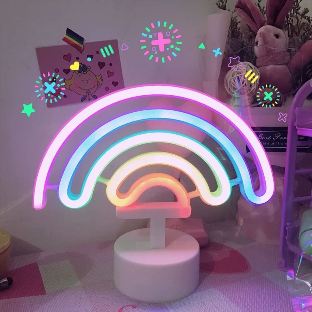 Colorful Rainbow LED Neon Light Lamp- Rainbow Table Lamp- Royalkart - The Urban Store