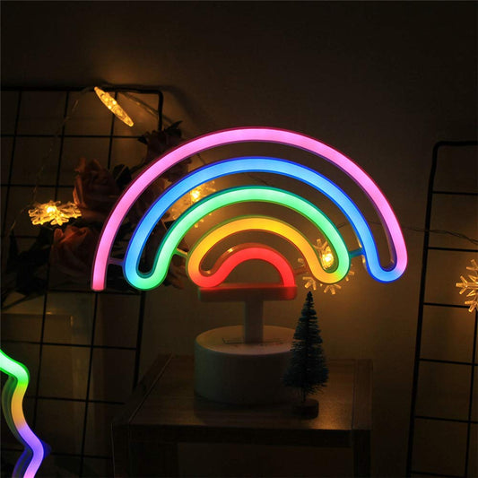 Colorful Rainbow LED Neon Light Lamp- Rainbow Table Lamp- Royalkart - The Urban Store