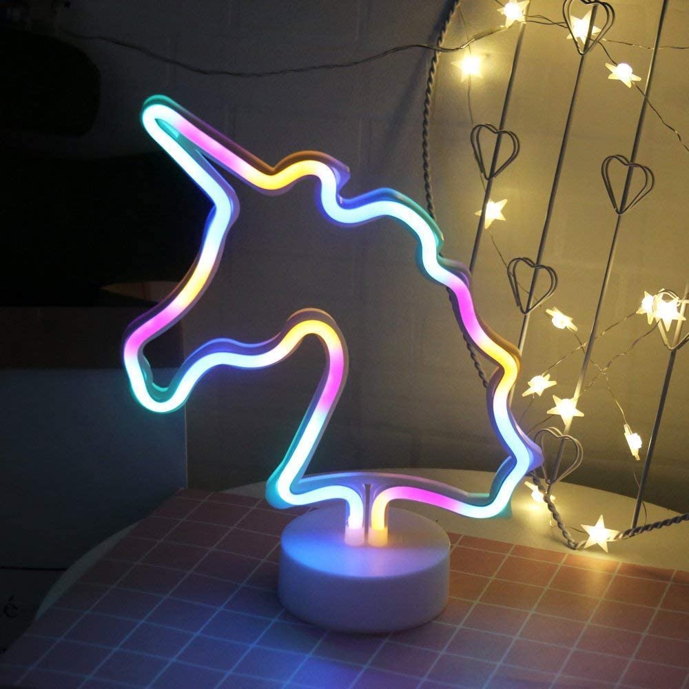Colorful Unicorn LED Neon Light Lamp- Unicorn Table Lamp- Royalkart - The Urban Store