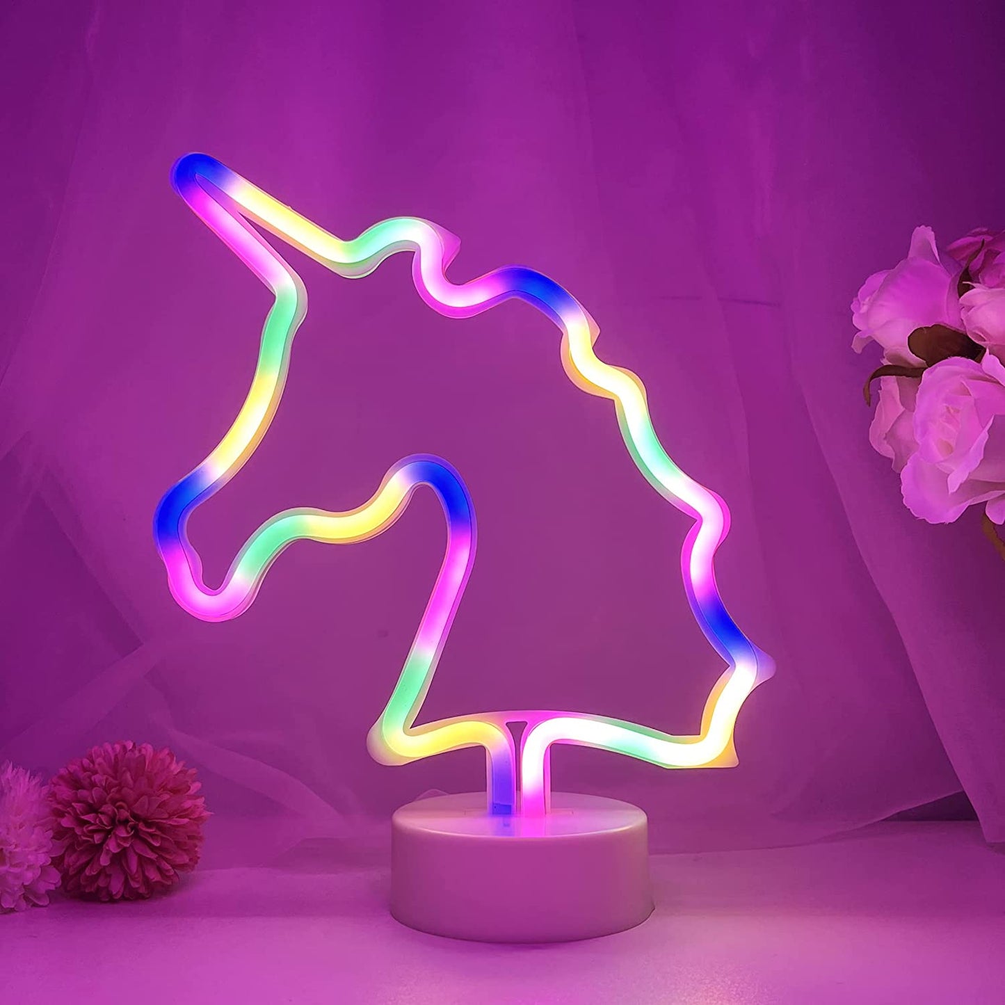 Colorful Unicorn LED Neon Light Lamp- Unicorn Table Lamp- #Royalkart#3d night lamp for bedroom