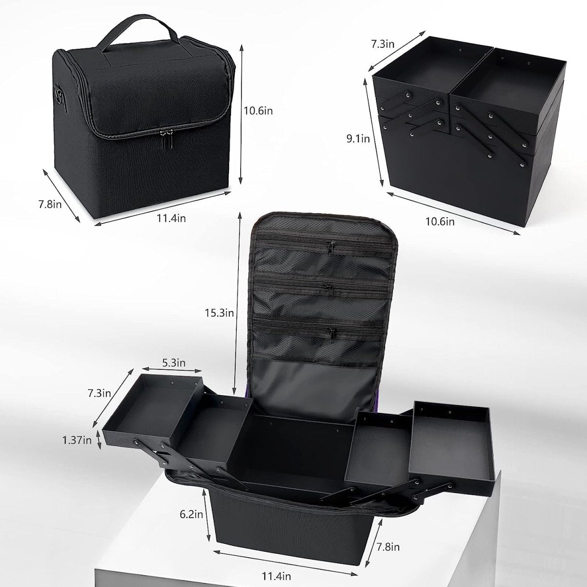Cosmetics Makeup Kit Storage Organizer Box, For Bridal Gift Professional Vanity Bags- Royalkart - The Urban Store