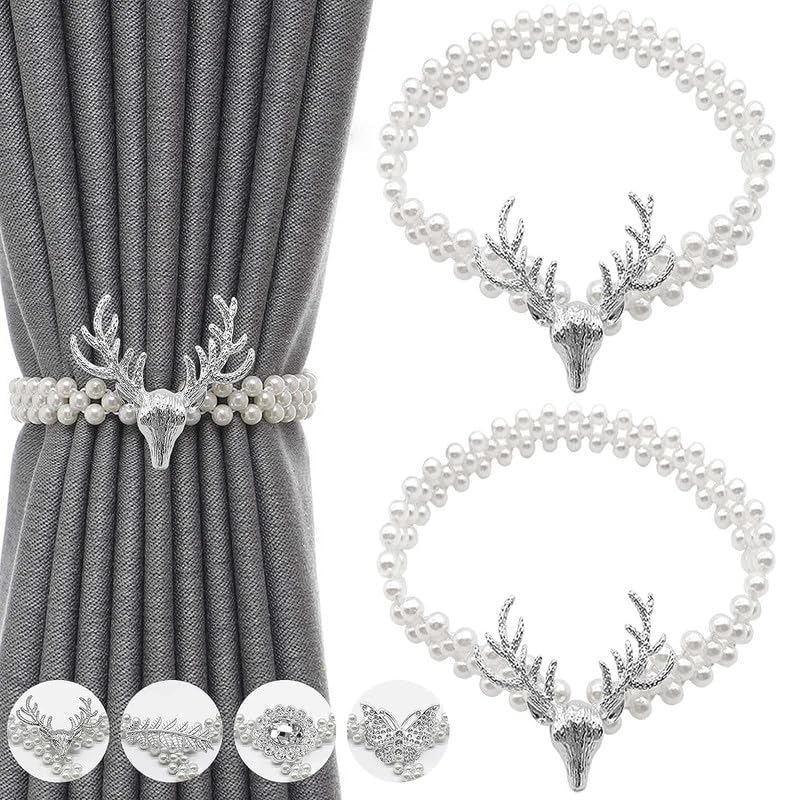Curtain TieBacks Pearl Elastic Rope Curtain Holder - Royalkartcurtain accessories