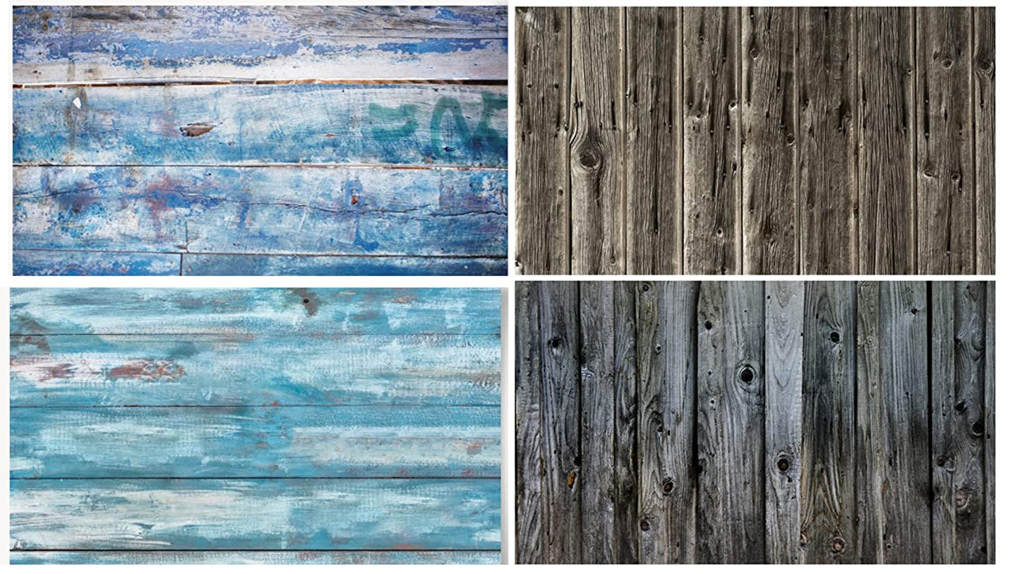 Deep Blue Wood & Grey Wood Backdrop Pack-2 Photography Backdrop- #Royalkart#flat lay photography