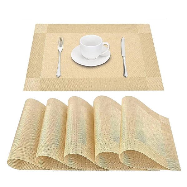 Dining Tablemats Satin Colorful Place Mats Washable Heat Resistant(45*30cm) Dining Table Placemats- #Royalkart#best dining table placemats