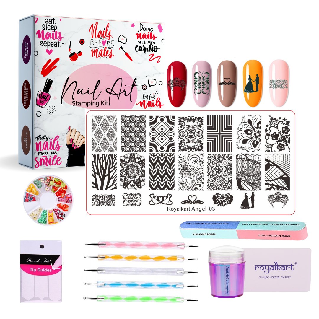 DIY Nail art kit with Nail art Tools and Accessories- (Angel-03) Nail Art Combo- Royalkart - The Urban Store