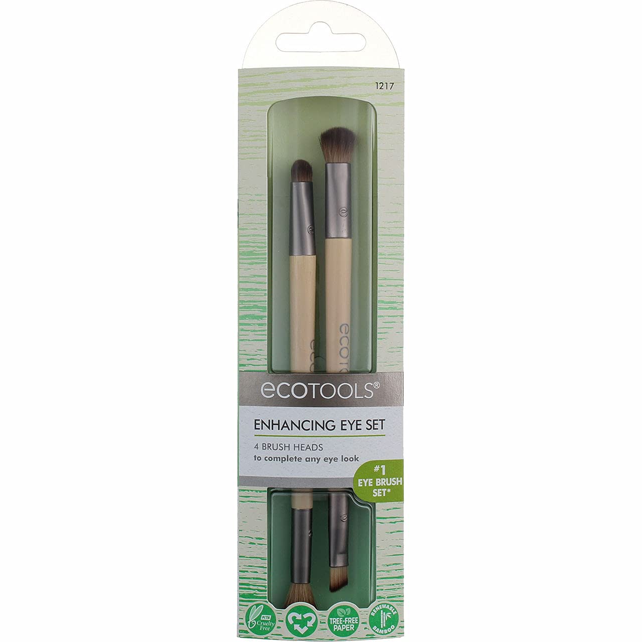 Eco Tools Eye Enhancing Duo Brush Set (Pack of 2) Makeup Brush- #Royalkart#ecotools brush set