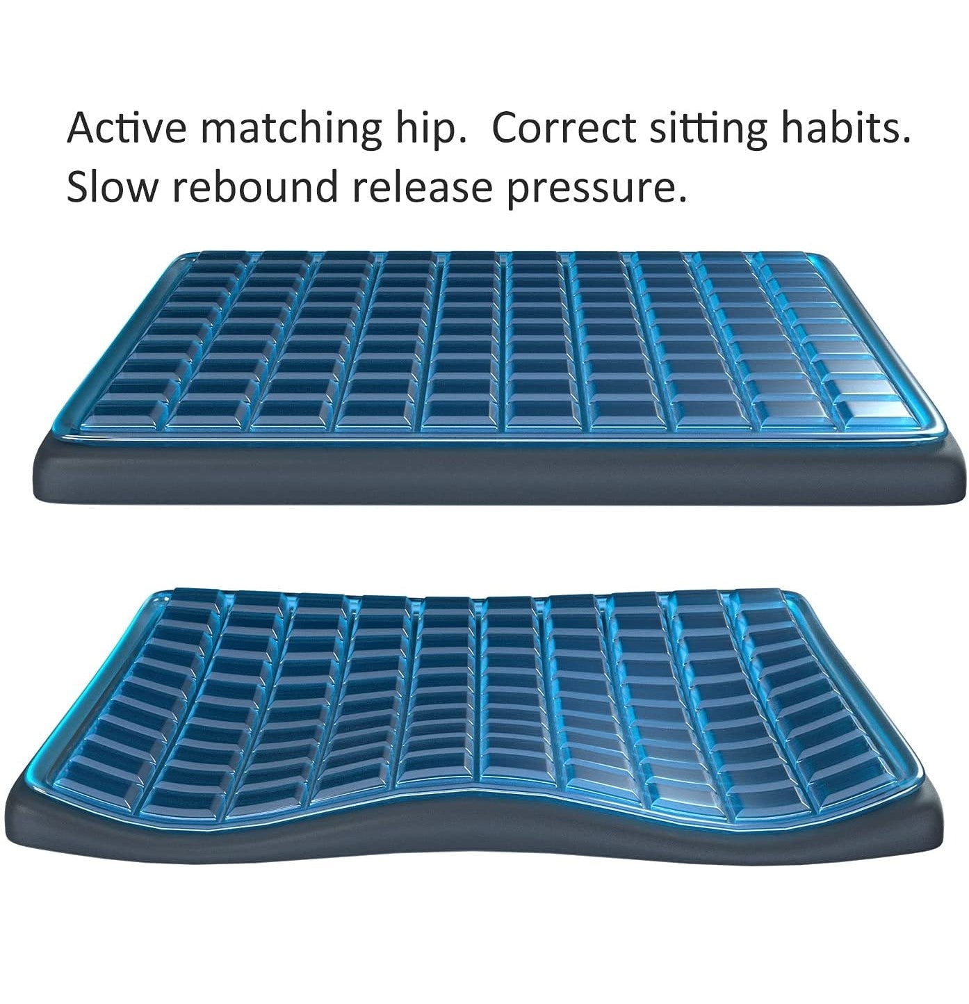 Gel Seat Cushion for Hip Pain, Long Sitting. Great for Pressure
