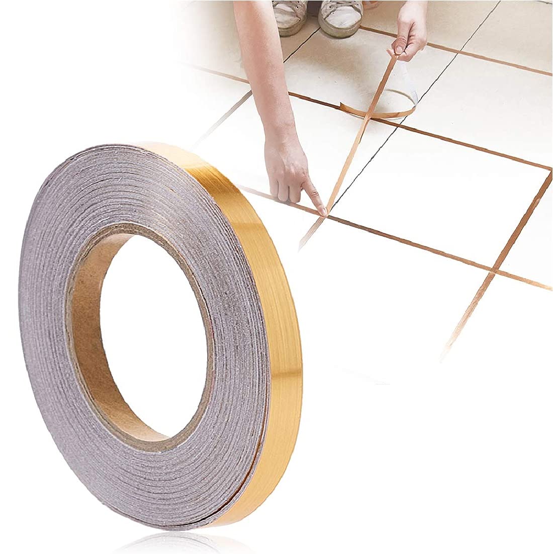 Golden Decoration Tape For Home Floor Tiles-50 Meters Sealing Tape for Tiles- #Royalkart#golden tape for decoration