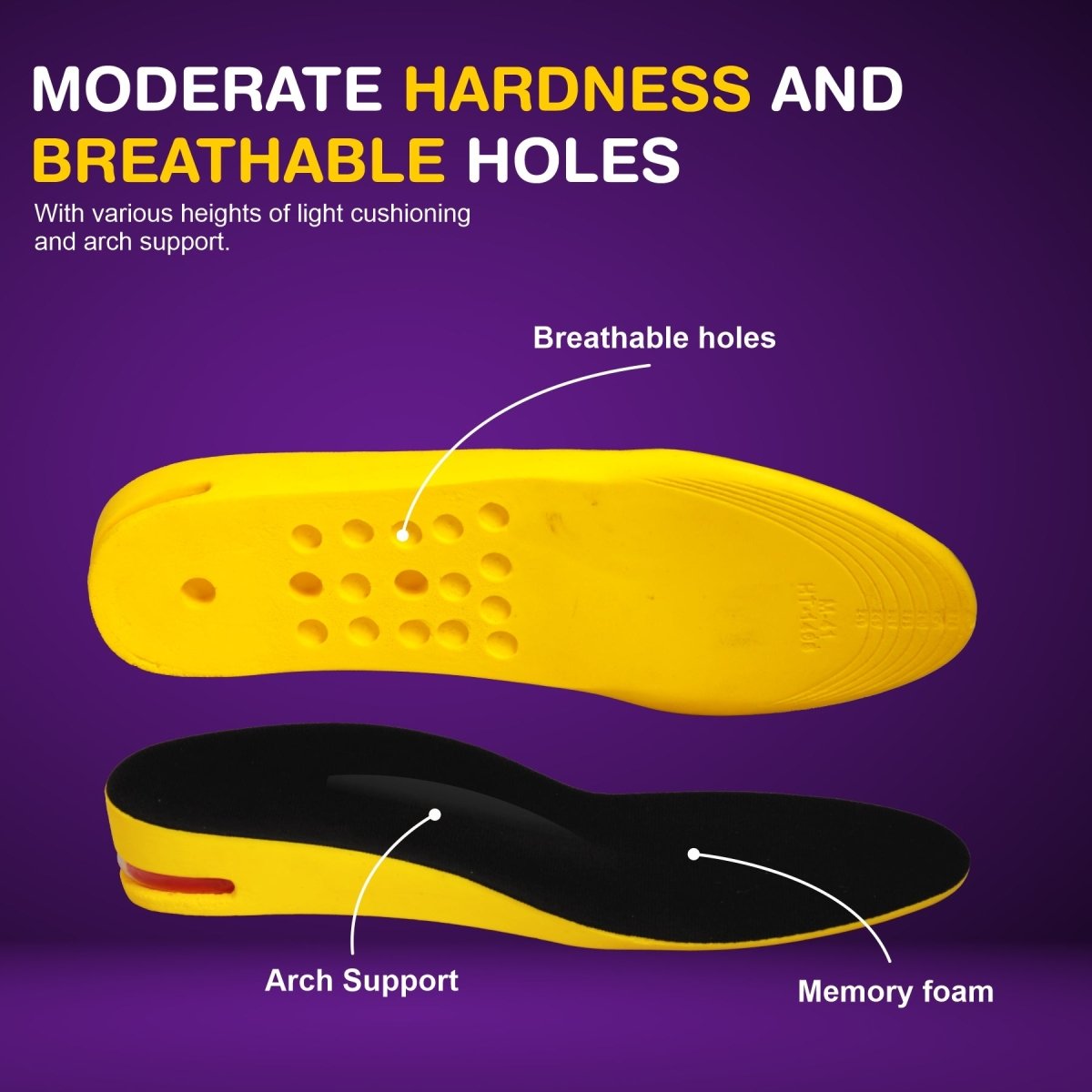 3 layer Height Increase Heel Cushion Pad Insole upto 6cm Shoe Insole- #Royalkart#Shoe inserts