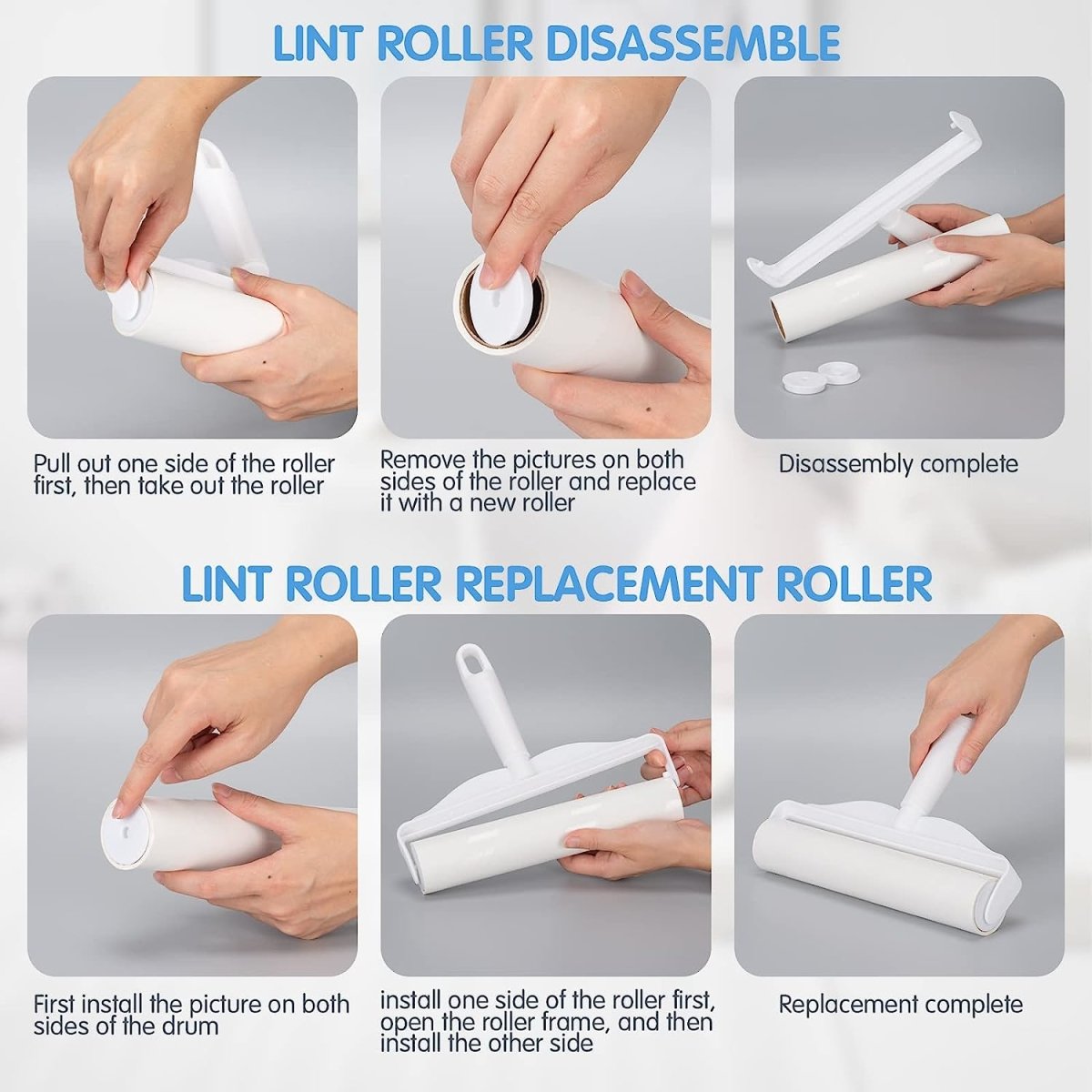 Lint Remover Roller for Carpet Cleaner 1 Lint Roller With 3 Refills (60 Sheet Each) Lint Roller- Royalkart - The Urban Store