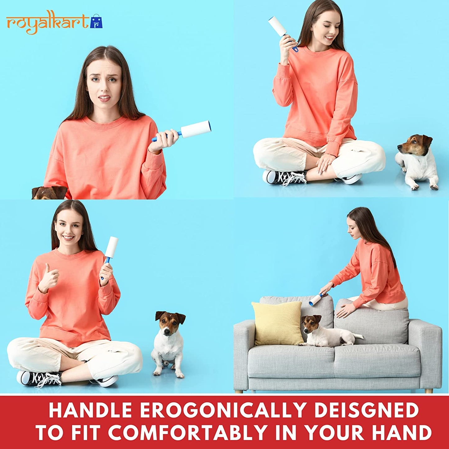 Lint Roller Refill for Dog Hair Removal Lint Roller- #Royalkart#dog hair remover roller