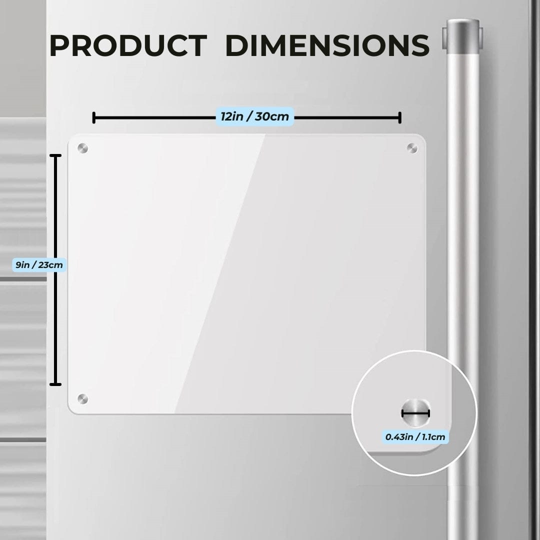 Magnetic Dry Erase Board Clear Acrylic WhiteBoard Magnetic Board- Royalkart - The Urban Store