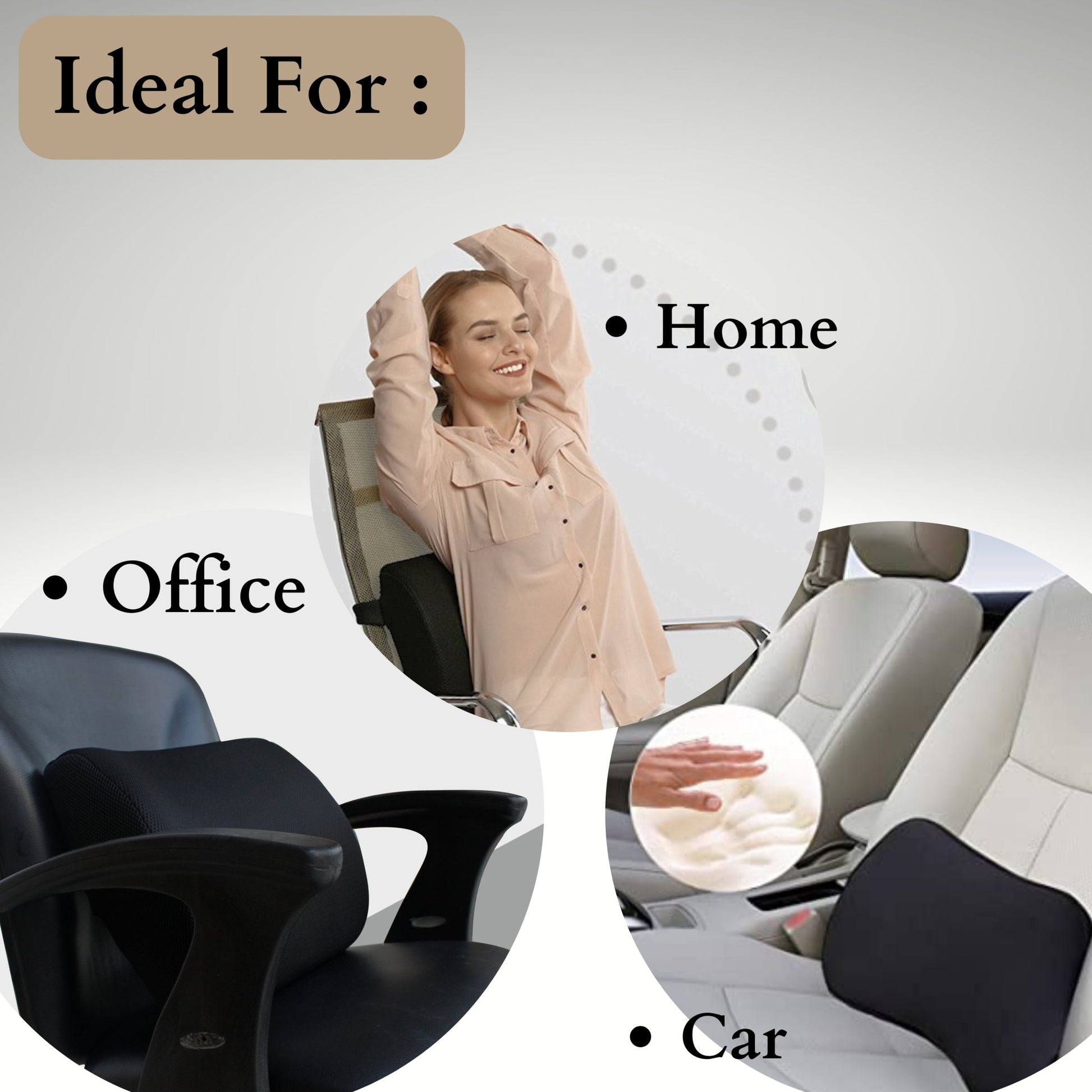 Memory Foam Seat Cushion - Premium Modern Large Non-Slip Dining / Office Chair  Pad - Relieve Stress
