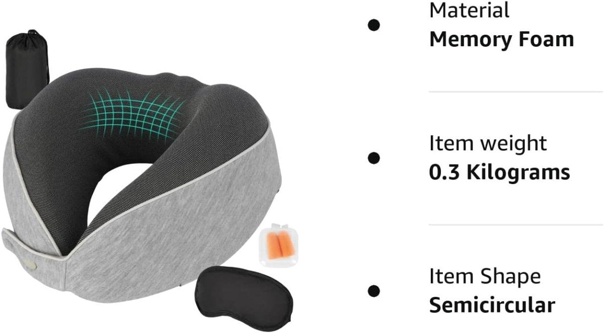 memory foam travel neck pillow