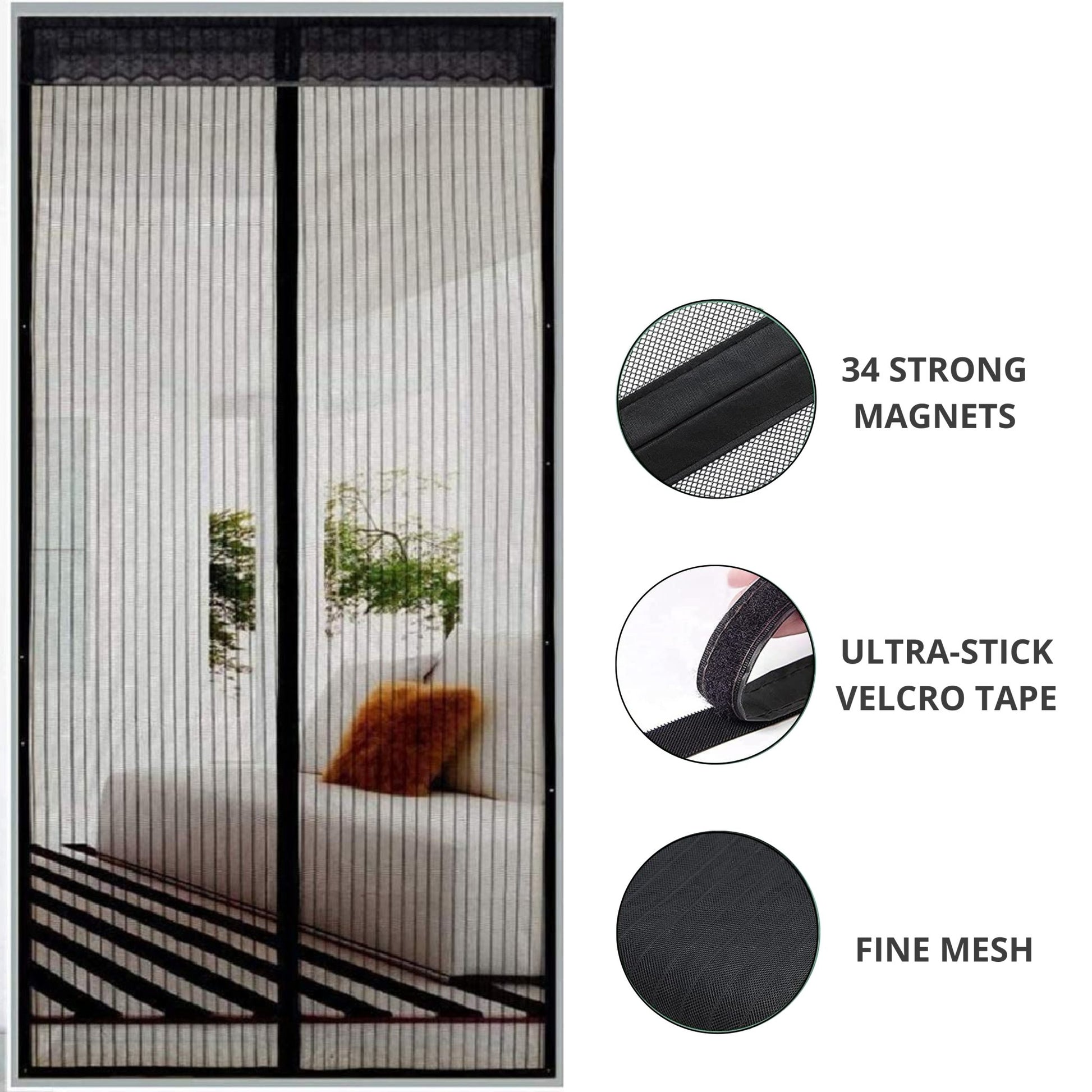 MAGNETIC Mosquito / Fly Mesh Curtains