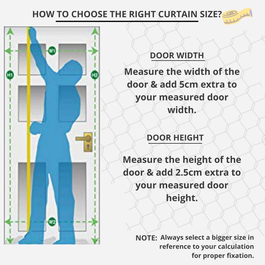 magnetic curtain for door how to measure