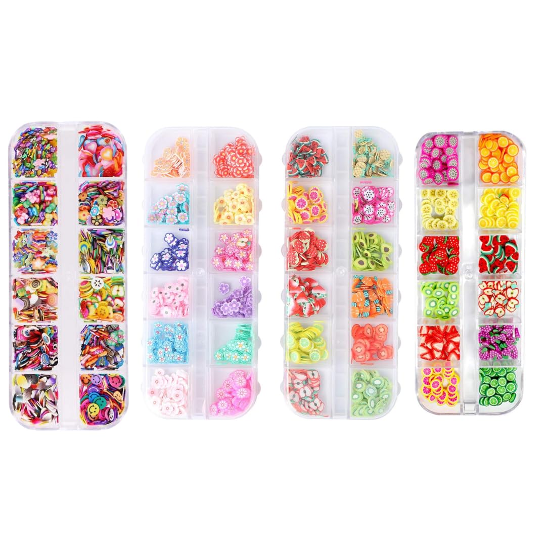 Cute Tiny Nail Accessory Mixed Styles 3D Decoration Fruit Shapes Fimo Nail  Art Stickers Slices Rhinestones Polymer Clay | Wish