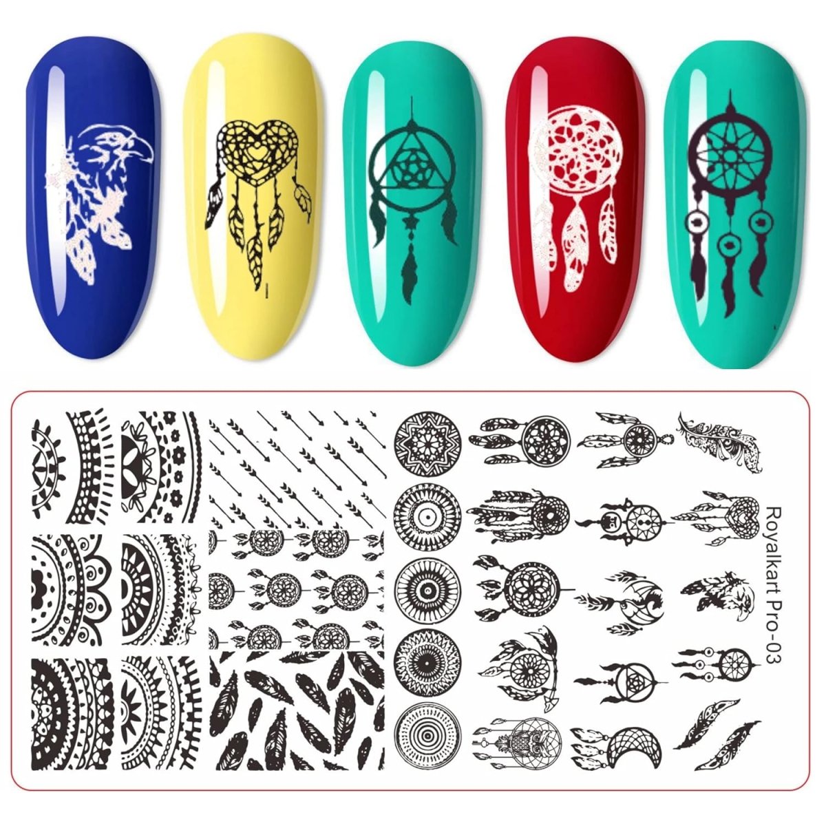 Buy Royalkart Nail Art Kit for women 5 Nail Stamping Plate With Nail  Stamper scraper Finger Tip Guide Gift For Girl Online at Best Prices in  India - JioMart.