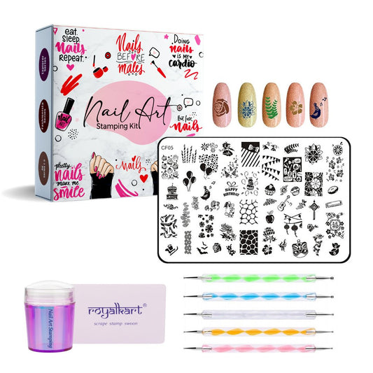 Nail art Stamping Kit- CF05 Nail Art Combo- #Royalkart#CF Series