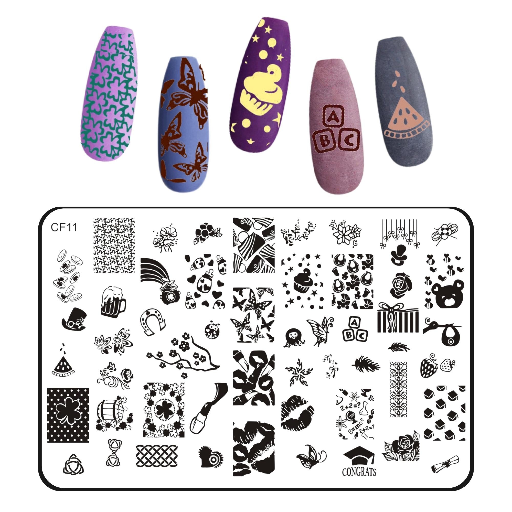 Royalkart Nail art stamping kit Image Plate ( XY 14 ) with 3D nail  DEcoration Clay wheel - Price in India, Buy Royalkart Nail art stamping kit  Image Plate ( XY 14 )