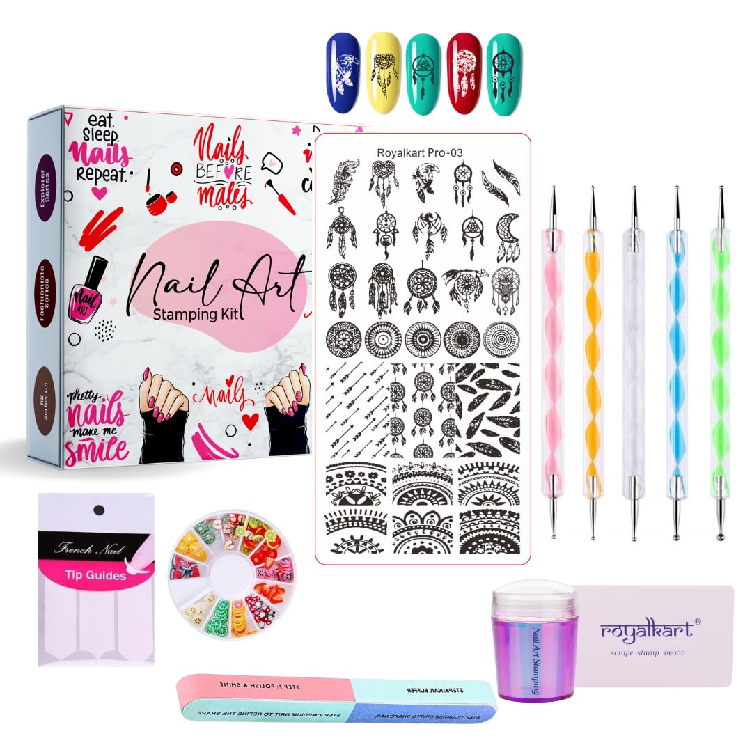 Nail Art Stamping Kit- Pro Series Nail Art Combo- #Royalkart#art