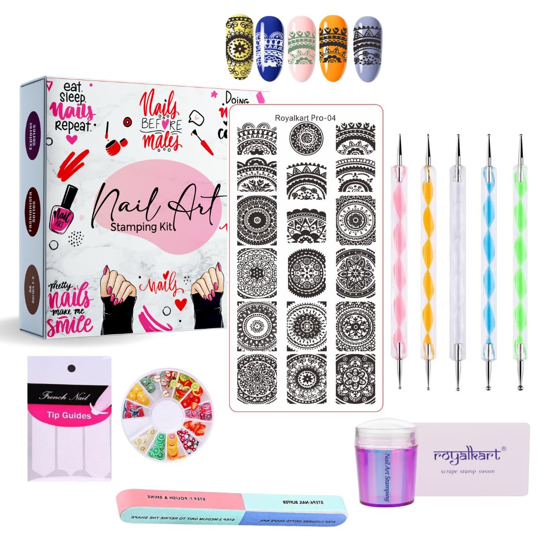 Nail Art Stamping Kit- Pro Series Nail Art Combo- #Royalkart#art
