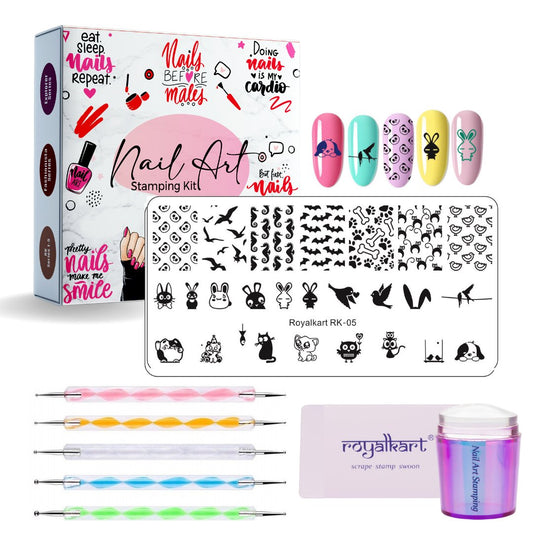 Nail Art Stamping Kit RK-05 Nail Art Combo- Royalkart - The Urban Store