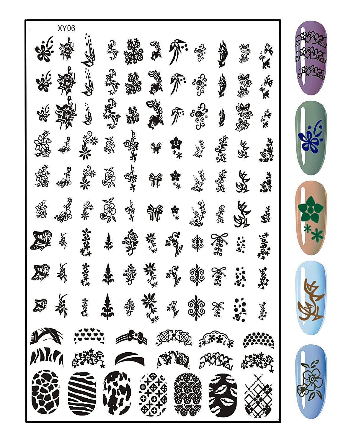 Nail Art Stamping Kit XY06, TO03,09 Nail Art Combo- Royalkart - The Urban Store