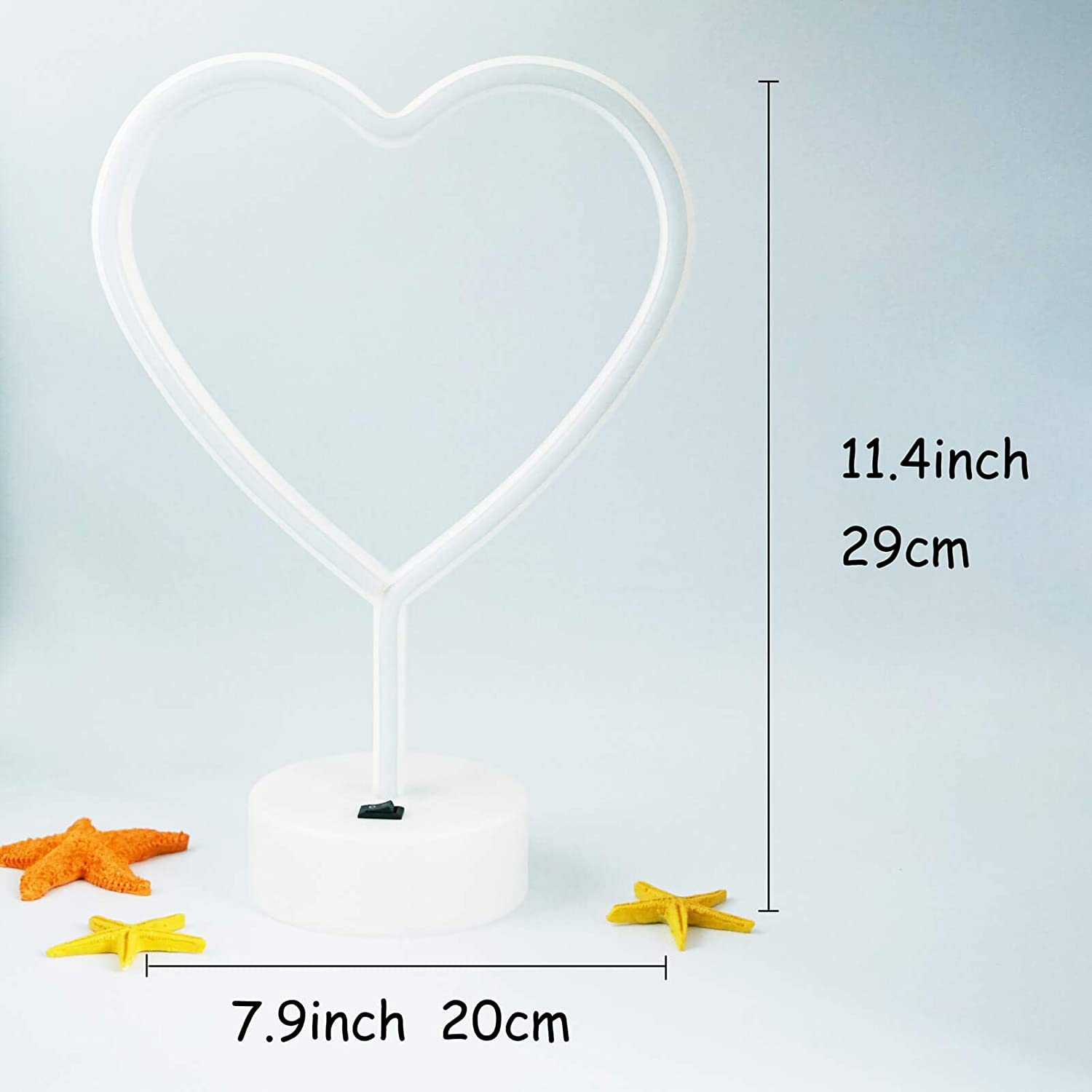 Pink Love Heart Shaped Neon LED Lamp Table Lamp- Royalkart - The Urban Store